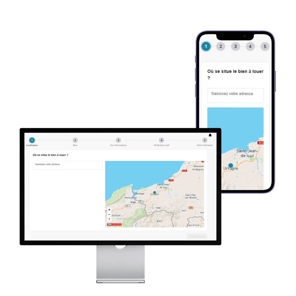 Estimateur sur desktop et tablette