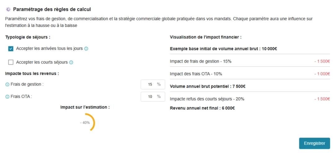 Règles de calcul personnalisées